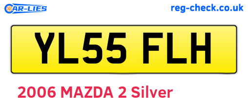 YL55FLH are the vehicle registration plates.