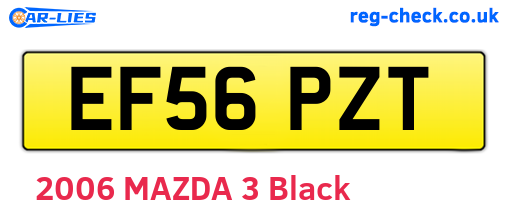EF56PZT are the vehicle registration plates.