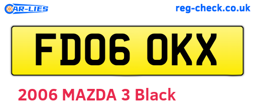FD06OKX are the vehicle registration plates.