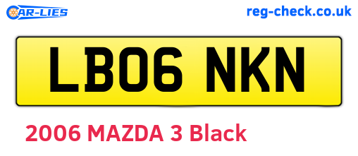 LB06NKN are the vehicle registration plates.