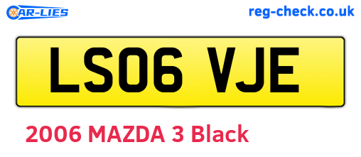 LS06VJE are the vehicle registration plates.