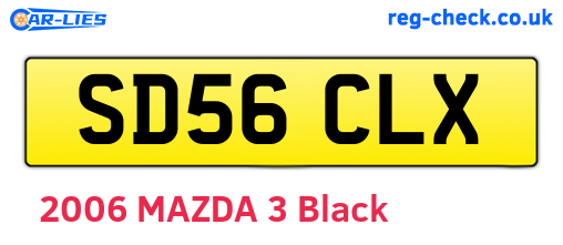 SD56CLX are the vehicle registration plates.