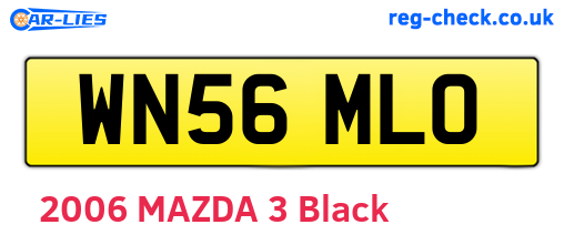 WN56MLO are the vehicle registration plates.