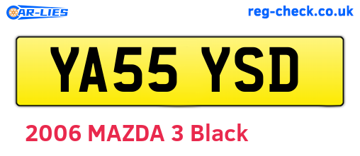 YA55YSD are the vehicle registration plates.