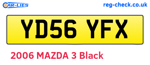 YD56YFX are the vehicle registration plates.