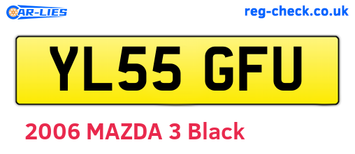YL55GFU are the vehicle registration plates.