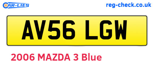 AV56LGW are the vehicle registration plates.