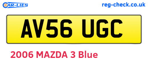 AV56UGC are the vehicle registration plates.