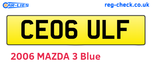 CE06ULF are the vehicle registration plates.