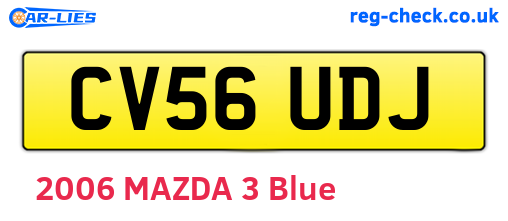 CV56UDJ are the vehicle registration plates.