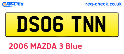 DS06TNN are the vehicle registration plates.
