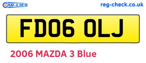 FD06OLJ are the vehicle registration plates.