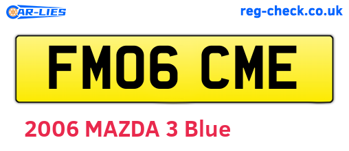 FM06CME are the vehicle registration plates.