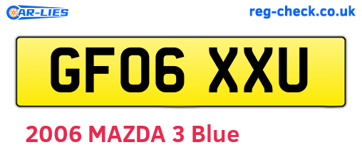 GF06XXU are the vehicle registration plates.
