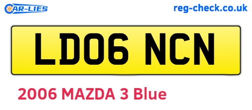 LD06NCN are the vehicle registration plates.