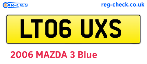 LT06UXS are the vehicle registration plates.