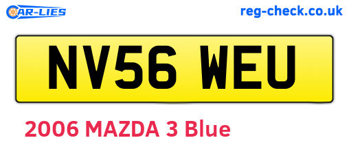 NV56WEU are the vehicle registration plates.