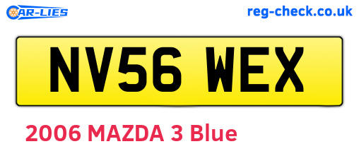 NV56WEX are the vehicle registration plates.