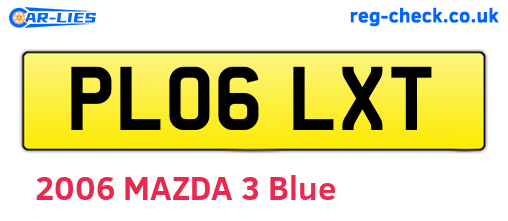 PL06LXT are the vehicle registration plates.