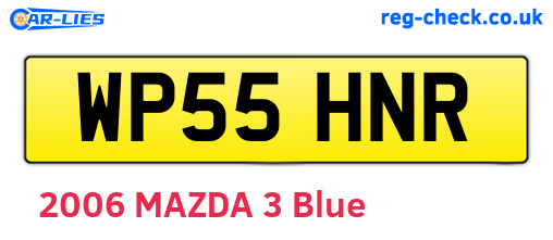 WP55HNR are the vehicle registration plates.
