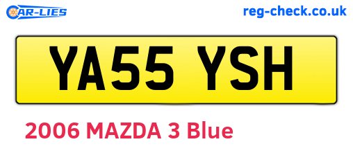 YA55YSH are the vehicle registration plates.