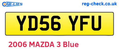 YD56YFU are the vehicle registration plates.