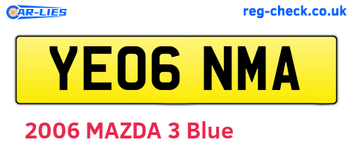 YE06NMA are the vehicle registration plates.