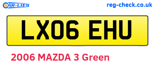 LX06EHU are the vehicle registration plates.