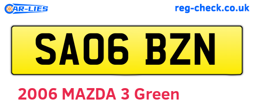 SA06BZN are the vehicle registration plates.