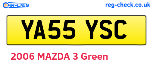 YA55YSC are the vehicle registration plates.