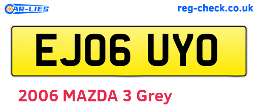 EJ06UYO are the vehicle registration plates.