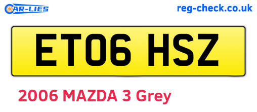 ET06HSZ are the vehicle registration plates.
