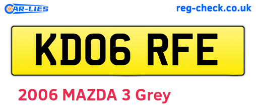 KD06RFE are the vehicle registration plates.
