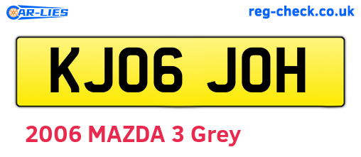 KJ06JOH are the vehicle registration plates.