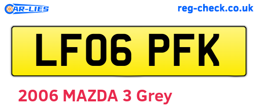 LF06PFK are the vehicle registration plates.