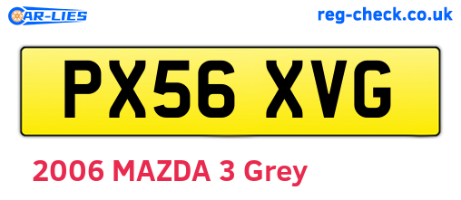PX56XVG are the vehicle registration plates.