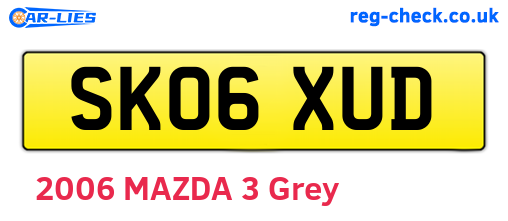 SK06XUD are the vehicle registration plates.