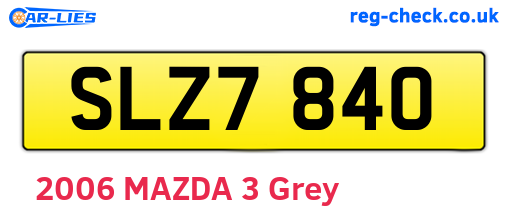 SLZ7840 are the vehicle registration plates.