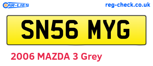 SN56MYG are the vehicle registration plates.