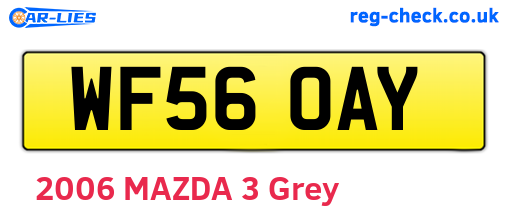 WF56OAY are the vehicle registration plates.