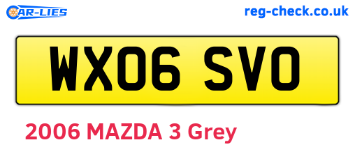 WX06SVO are the vehicle registration plates.