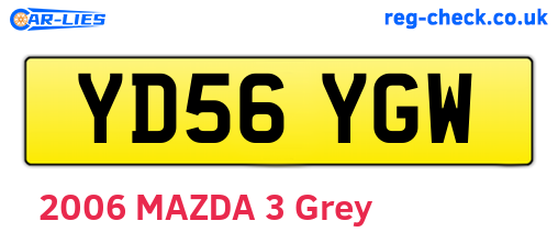 YD56YGW are the vehicle registration plates.