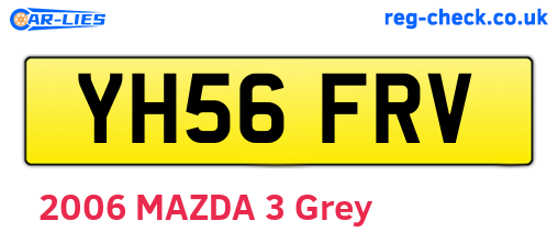 YH56FRV are the vehicle registration plates.