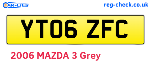 YT06ZFC are the vehicle registration plates.