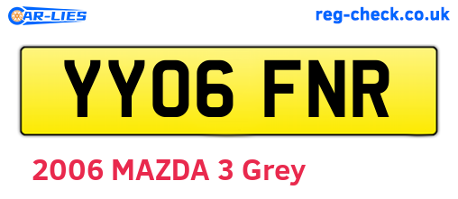YY06FNR are the vehicle registration plates.