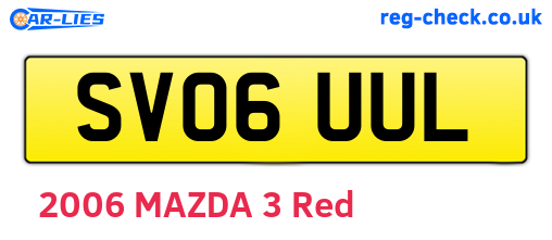 SV06UUL are the vehicle registration plates.
