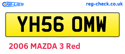 YH56OMW are the vehicle registration plates.