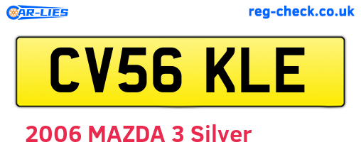 CV56KLE are the vehicle registration plates.