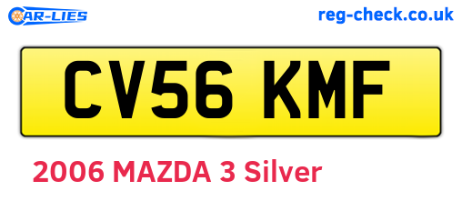 CV56KMF are the vehicle registration plates.