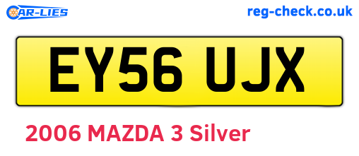 EY56UJX are the vehicle registration plates.